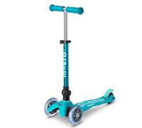 Micro Scooters | Mini Micro Deluxe Foldable Children's Scooter | Handlebar Adjustable & Foldable | Extra Grippy Deck | Weather Tested Stem | Lightweight | 2-5yrs | Boys & Girls | Aqua