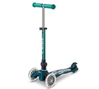 Micro Scooters | Mini Micro Deluxe LED Eco Children's Scooter | Handlebar Adjustable & Foldable | Extra Grippy Deck | Weather Tested Stem | Light Up Wheels | 2-5yrs | Boys & Girls | Eco Green