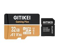 Micro SD Card 32GB High-Speed Performance (90MB/s Read, 25MB/s Write), Compatible with DSLR, Drone, Action Camera & Portable Devices（1 microSD Card +1 Adapter）