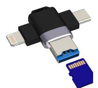 Micro SD Card Reader USB C Adapter Digital Camera for iPhone 17 16 15 14 13 12 Pro Max for Apple for iPad Compatible for Samsung S26 Memory Stick Lightning Data Transfer Multi Android Converter Type C