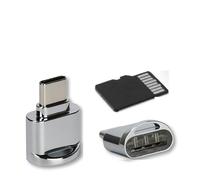 Micro SD Card Reader, USB C to SD Card Reader, Type C TF Memory Card Reader, USB OTG Card Reader for Laptops, MacBook, Galaxy Phones, and More (Silver)