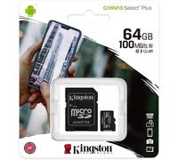 Kingston Technology 32GB micSDHC Canvas Select Plus 100R A1 C10 Single Pack w/o ADP