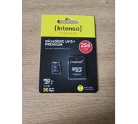 Micro Sd Memory Card With Adaptor Intenso 3423492 256 Gb Black NEW