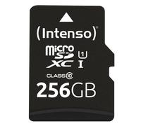 Micro Sd Memory Card With Adaptor Intenso 3423492 256 Gb Black NEW