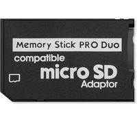 Micro SD to Memory Stick Adapter Memory Card Holder for PSP Micro SD 1MB-128GB Memory Stick Pro Duo (1 Pieces(PCS) Dual Slot - Black