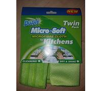 Micro-Soft Microfibre Cloths for Kitchens. Twin Pack, Cleaning and Dry/Shine Cloth