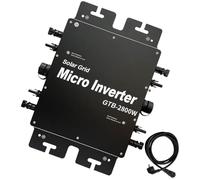 Micro Solar Inverter 800w~2800w Water Proof Grid Tie Inverter Converter(Black,2800w)
