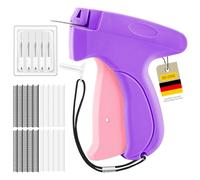 Micro Stitch Gun for Clothes, Stitchy Quick Clothing Fixer,Portable Instant Stitch Tag Gun for Sewing/Quilting/Fixing/Tagging with 6 Needles,1000 Black & 1000 White 5mm Micro Fasteners(Purple)
