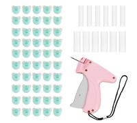 Micro Stitch Gun, Mini Portable Stitch Gun Tagging Machine for Clothing, Stitchy Quick Clothing Fixer Easy to Use for Tagging, Quilt Fixing, Clothes, Fine Stitching, Hemming(Pink)