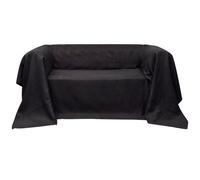 vidaXL Micro-suede Couch Slipcover Anthracite 270x350cm Sofa Cover Protector