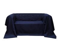 Micro-suede Couch Slipcover Navy Blue 210 x 280 cm NEW