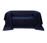 Micro-Suede Sofa Throw Navy Blue 210 x 280 cm Cover Protective Cover for Sofa Couch Chair Elastic Washable Non-Slip with Elastic Band for Living Room Dining Room Pet Protection