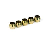 Micro Swiss Spare 4 mm Brass Compression Sleeves in Pack of 5
