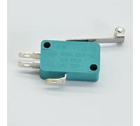 Micro Switch 2pcs Micro Limit Switches 16A 250V 125V NO+NC+COM 3 Pins SPDT Micro Switch 28mm 52mm Arc Roller Lever Touch Switch Green(Kw7-0)