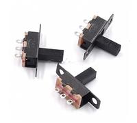 Micro Switch Toggle Switch 5V 0.3A Mini Size Black SPDT Slide Switch for Small DIY Power Electronic 3PIN 1P2T Slide Switch Handle high 7mm