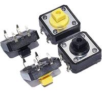 Micro Switches 20PCS/LOT 12x12x7.3 mm Tactile Yellow Square Push Button Tact Switch 12 * 7(Giallo)