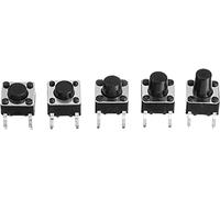 Micro Switches 50pcs 6X6X5/4.3/5.5/6/7/8/9/10/13MM Tact Switch Push Button 12V 4PIN DIP Momentary Tactile(6x6x4.3 50pcs)