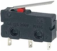 Micro Switches 5Pcs Mini Limit Switch NO NC 3 Pins PCB Terminals SPDT 5A 125V 250V 29mm Roller Arc Lever Snap Action Push Microswitches(16mm Lever)