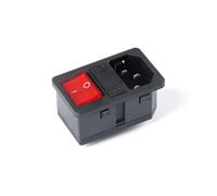 Micro switches，AC-01 AC-14-F16 Electrical Power Socket 250V Rocker Switch Brass 10A Inlet Plug Connector Computer Outlet With Fuse(AC01 KCD5)