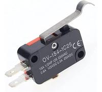 Micro Switches Limit Switch 5pcs V-154-1C25 Long Handle Roller Snap Action Push Button SPDT Momentary On-Off Micro Limit Switch 15A 250V Red/Black Switches
