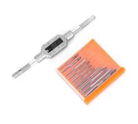Micro Taps Set 11PC M1-M3.5 Metric Thread, High Speed Steel Hand Tapping Tools with Adjustable Wrench, for Metal Wood Plastic Precision Threading