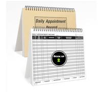 MICRO TEC Daily Appointment Record Log Books - 8.5" × 11" Spiral Bound Planner - Durable 90# Paper Notebook for Auto Repair Shops, Service Advisors & Daily Tracking - 100 Pages/Book (Book of 2)