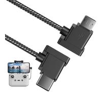 Micro to USB C Remote Controller Braid Cable for DJI Mavic Mini,Mini SE,Mavic 2 Pro/Zoom,Mavic Air,Mavic Pro, Spark, DJI Drone to Phone/Tablet Cable OTG Data Cord Accessories (USB C Connector) 1FT