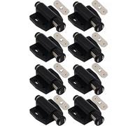 Micro Trader 8pcs Magnetic Push to Open System Dampers - Black Cabinet Catches with Counterplate for Cupboards, Drawers & Furniture Doors
