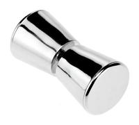 Micro Trader Elegant Design Shower Door Pair Handle Knob Chrome Plated Cone Shaped