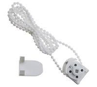 Micro Traders 1 Pcs Roman Blind Pulley Sidewinder Chain Mechanism Direct Drive Blind End Control Unit with 2 Meter White Bead Chain
