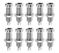 Micro Traders 10pcs M6 5mΩ 24 A Panel Jack with Straight Alignment for Solder Connections Fits 4 mm Banana Lab and Bunch Plugs