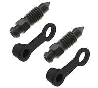 Micro Traders 2 Sets M8x1.25mm Brake Caliper Bleed Screws with Dust Caps for Motorcycles Electric Vehicles Brake Bleeder Nipple Screws