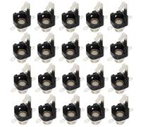 Micro Traders 20Pcs 6.35mm Mono Jack Socket Panel Without Switches for Microphone