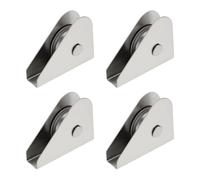 Micro Traders 4Pcs Flag Pole Pulley Stainless Steel 7x5.2x1.6cm for Flag Raising Lowering