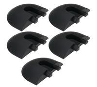 Micro Traders 5PCS Airline Rail End Cap Insertion Cap 44x10.8mm Apply to The End of L Track Semi-Circular Shape End Fittings for Track Systems for Aircraft Drones Black