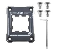 Micro Traders AM5 CPU Holder AM5 Anti-Bending Contact Frame with 4Pcs Screws & 1x Screwdriver Corrective Anti-Bending Fixing Frame 75x56mm/ 2.95x2.2in Black