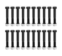 Micro Traders Pack of 20 PTO Shaft Shear Bolts M8 x 55mm Replacement Part with M8 Nyloc Lock Nuts Compatible with Lely Welger Baler Mower Blower Feeder Topper Grade 10.9