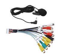 Micro Traders RCA Wiring Harness 20 Pin RCA Adapter Cable Car Stereo RCA Output Input Cable Extension Cable Car Accessories 18.5cm/7.28inch PVC