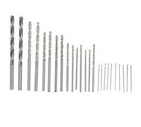 Micro Twist Drill Bits Set High Speed Steel Straight Shank Mini Drill Bits for Jewelry Watch PCB Crafts Woodworking Plastic Repair 25Pcs 0.5mm to 3mm Silver