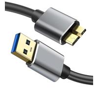 Micro USB 3.0 Cable,USB 3.0 A to Micro B Super Speed Data Sync Cord compatible for WD External Hard Drive,Samsung Galaxy S5,Note 3 and More Micro-B port Device (3.3)