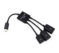 Micro USB Android OTG Data Cable HUB with Power Supply One Drag Three Plug and Play Connect U Disk Peripheral Equipment Mobile Phones Tablets