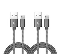 Micro USB Cable, [2Pack] 1.8M Android Charger, Nylon Braided Micro USB Charger, High Speed USB 2.0 A to Micro B Charging Cord Universal for HTC, S6, Kindle, Android, and More (Grey, 1.8M)