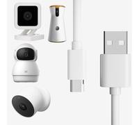 Micro USB Charging Cable for Security Camera, Long USB to Micro USB Power Cable Compatible with WyzeCam, YI Camera, NestCam, Furbo Dog, Blink Camera, Netvue, KasaCam, More Security Cameras - White