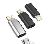 Micro USB Female to Lightning Male Adapter(3 Pack)Android Charging Cable Port Compatible for Apple Ipad Air iPhone 11 12 13 14 Pro Max Mini Xs Se 7 6 X 8 Plus Charge Cord Connector Charger Converter