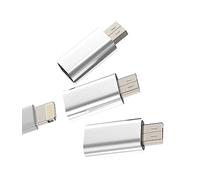 Micro USB Male to Lightning Female 3 Pack Charging Adapter Compatible with Galaxy S7 Active S6 Edge Nexus 5 K20 Android Power Port Converter for iPhone 13 pro max 7 X for iPad Cable Charge Cord