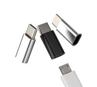Micro USB Nut to USB C Male Charging Adapter (3 Pieces) Compatible with Samsung Android Fast Charging Cable Socket Type-C Male Converter for Apple iPhone 15 for iPad Data Sync Charger Accessories
