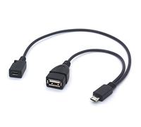 Micro USB OTG Cable, Male Micro USB to Female USB + Micro USB Female Y Splitter for Samsung S7 Edge S4, LG G4, Dji Spark Mavic Remote Controller, Smartphone Tablets
