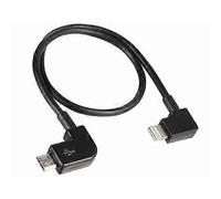 Micro USB to Lightning Remote Control Tablet Phone Data Converter Transfer Cable for Android iOS DJI Spark Mavic Pro, Model: Black