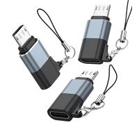 Micro USB to USB C Adapter 3 Pack Type C Female to Micro B Male Converter QC 3.0 Data Transfer Compatible with PS4 Xbox Game controller Spaker Driving Recorder Huawei Play Galaxy S7