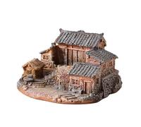 Micro Village Houses, Miniature Gardening Landscape Micro Village Stone Houses for Fairy Garden Decoration.